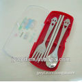 kids stainless steel cutlery with plastic box packing